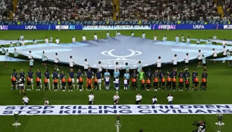 UEFA süper kupa maçında “Sivilleri Öldürmeyi Bırakın” mesajı – Birlik Haber Ajansı