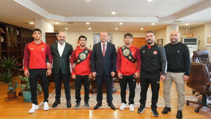 Dünya şampiyonu güreşçilerden RTÜK’e ziyaret – Birlik Haber Ajansı