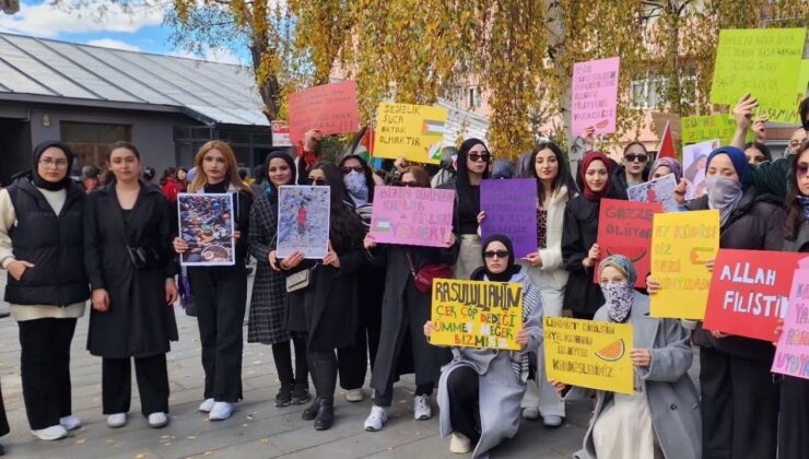 Sarıkamış 100. yıl şehitleri yurdu öğrencilerinden Filistin’e destek yürüyüşü – Birlik Haber Ajansı