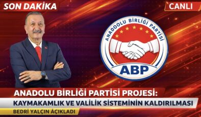 Anadolu Birliği Partisi Projesi: Kaymakamlık ve Valilik Sisteminin Kaldırılması
