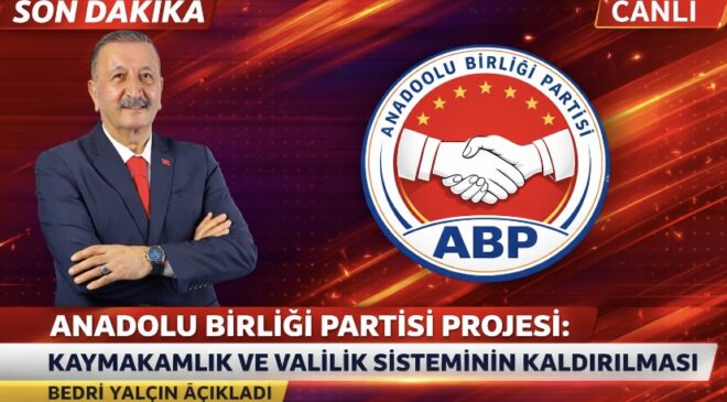 Anadolu Birliği Partisi Projesi: Kaymakamlık ve Valilik Sisteminin Kaldırılması