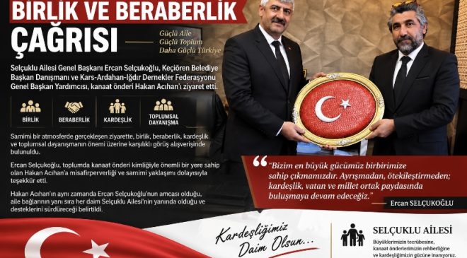 Ercan Selçukoğlu’ndan Birlik ve Beraberlik Çağrısı