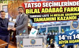 TATSO Seçimlerinde Bilal Adabağ Farkı! Turkuaz Liste 14 Meslek Grubunun Tamamını Kazandı